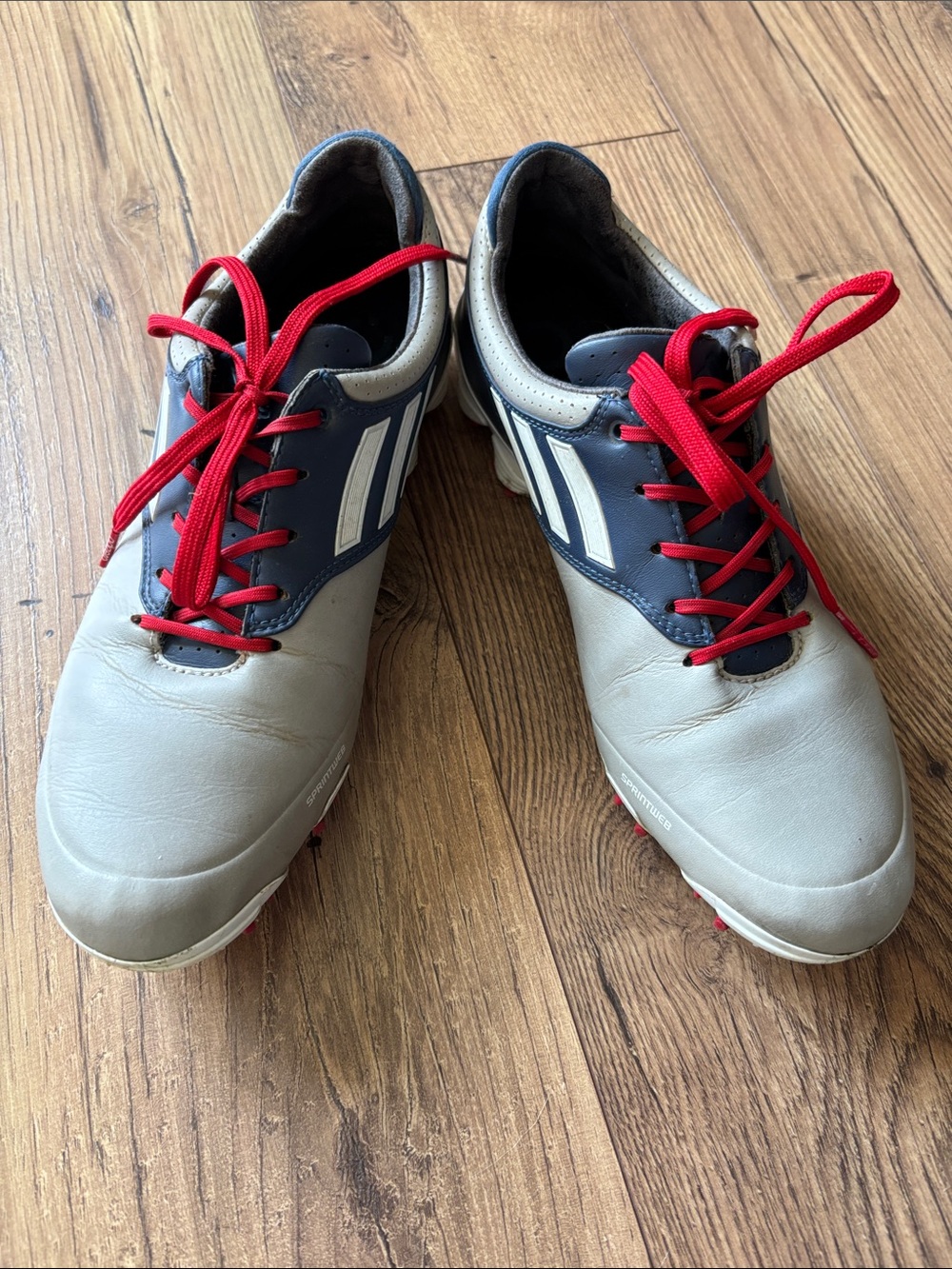 Adidas Men’s Red, White & Blue Adizero Golf Shoes